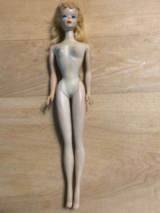 Number 3 Blonde Barbie Doll - Nude - Needs Cleaned And Hair Restyled - Faded Brows