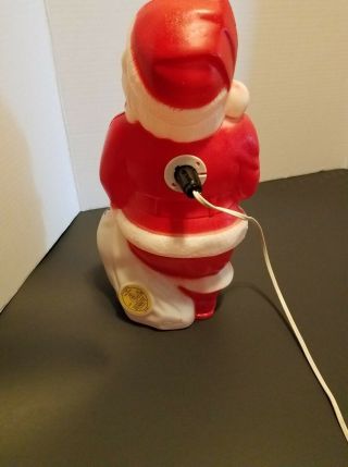 13 Inch Christmas Vintage Lighted Santa Empire Blown Mold 1968 Collectible 2