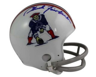 Chuck Fairbanks Signed Ne Patriots Throwback Mini Helmet Jsa Deceased Pc979
