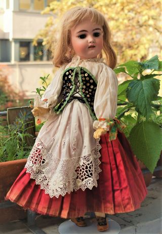 Antique 19 " Simon Halbig 1079 - Dep 8 German Bisque Head Doll - Dress