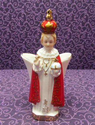 Vintage Christian / Catholic Figurine Vase / Planter Infant Jesus Of Prague