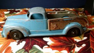 Vintage Hubley Kiddie - Toy Die - Cast Blue Toy Truck