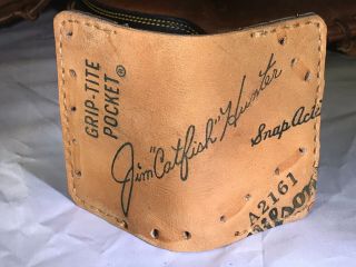 Vintage Wilson Jim “catfish” Hunter Baseball Glove Leather Wallet