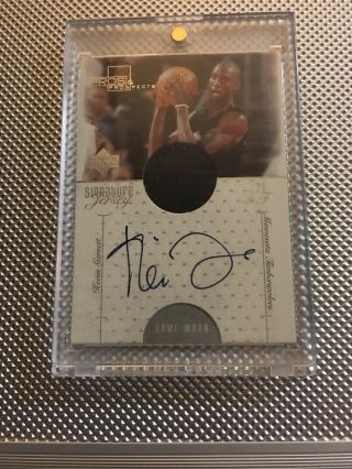 2000 - 01 Ud Pros And Prospects Kevin Garnett Signature Jersey Auto