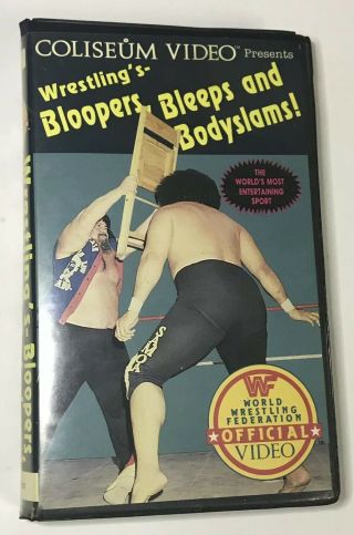 Wwf Coliseum Video Wrestlings Bloopers Bleeps Bodyslams Vintage Clamshell Vhs