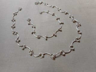 Vintage Sterling Silver Necklace With A Matching Bracelet Er1291