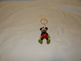Antique Celluloid Mickey Mouse On A String From 1930 