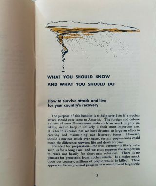 Antique 1961 FALLOUT PROTECTION What to Know and Do About Nuclear Attack 2