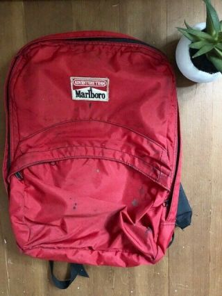 Marlboro Backpack Red Vtg 1990 