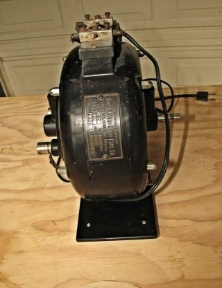 Antique HOLTZER - CABOT Pan Cake Electric Motor 1/8 HP - Runs Well 2