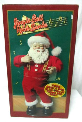 Jingle Bell Rock Santa Singing Dancing Animated Christmas Figure Vintage 1998