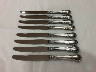 Towle Set Of 8 French Provincial Sterling Dinner Knives 8 7/8 "