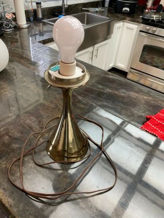 Laurel Mushroom Mid Century Modern Table Lamp Brass Base Only