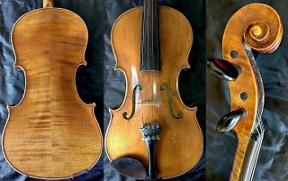 Fine Antique 4/4 Austrian - Bohemian Violin Lab:.  Josef Lidl 19th,  Video,  Teller