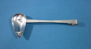 Vintage Teardrop Silvertone Gravy Ladle Separator Fat Skimmer With Hook Handle