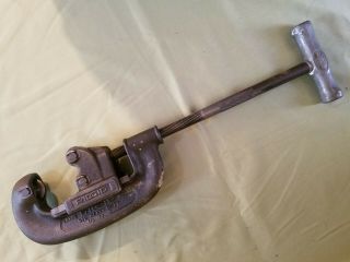 Vintage Rigid Pipe Cutter 1 & 2 Range Of 1/8 " - 2 "