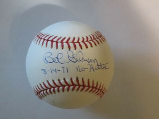 Bob Gibson Autograph Signed Baseball St.  Louis Cardinal 8 - 14 - 71 No Hitter
