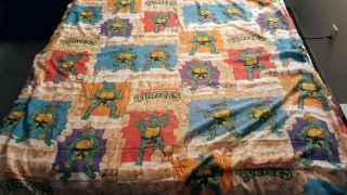Vintage Teenage Mutant Ninja Turtles Twin Blanket