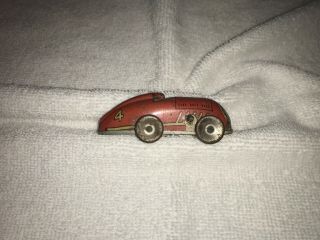 Vintage Tin Wind Up Toy Race Car 4 Everything But Missing Key