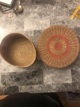 2 Vintage Native American Indian ?weaving Baskets