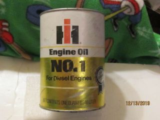 Vintage International Harvester Diesel Oil No.  1 Quart 32 Fl Oz Fiber Can