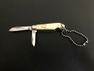 Vintage Imperial Pocket Knife 2 Blade Miniature 2 Inch Celluloid Keychain Mini
