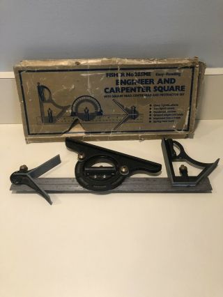 Vintage Fisher No.  285me Engineer And Carpenter Square