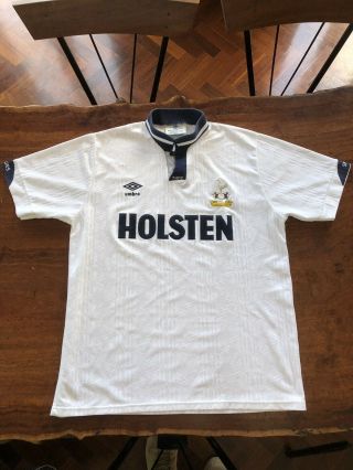 Vintage Tottenham Hotspur Kit 1991/1993 Football Umbro Holsten Size Large
