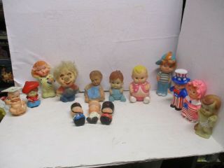 Vintage Rubber Squeeze Toys Gerber,  Iwai,  Regent Baby,  More