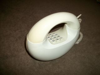 RARE VINTAGE WESTERN ELECTRIC ART DECO DONUT SHAPED WHITE TELEPHONE 3