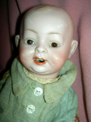 Antique German,  Bisque Character Baby Doll,  200 L.  W.  & Co.  4/0 By Catterfelder