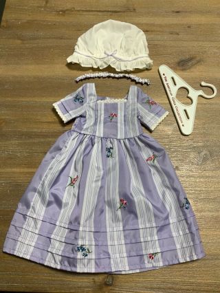 Felicity Travel Dress,  Necklace & Mob Cap American Girl Pleasant Company 1995