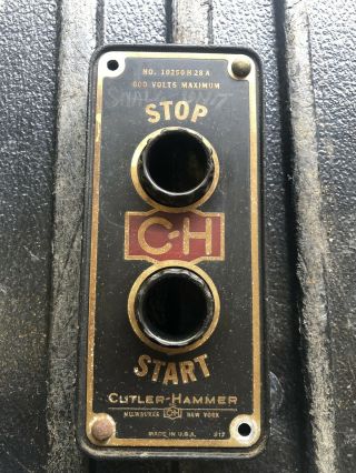 VTG Cutler Hammer 600V Push Button Switch Start Stop Antique Industrial Machine 2