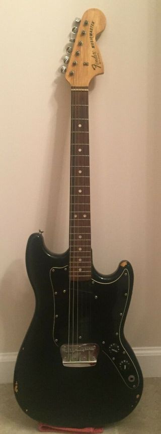 Vintage 1978 Fender Musicmaster Electric 6 String Guitar With Soft Shell Case