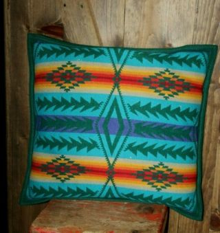 Vtg Beaver State Pendleton Southwest 20 " Pillow Wool Native American