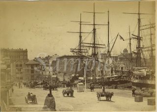 Vintage Photo Of Circular Quay,  Sydney,  Nsw.  Ships.  By John Paine.  C.  1870s - 80s.
