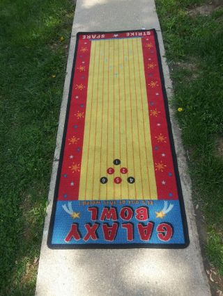 Bowling Themed Area Rug Vintage