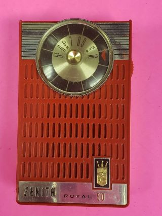 1950s/60s Vintage Zenith Royal 50 Transistor Am Radio