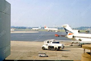 Vintage Slide Sl87 ☆ 1979 Airport Airplanes Delta Mobil Truck 546a