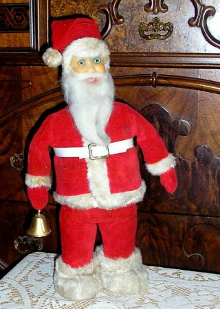 Vintage 13 " Battery Operated Santa Claus 1950 