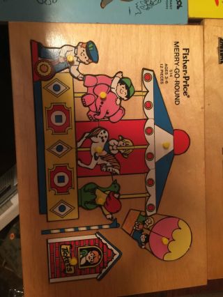 10 Vintage Wooden Puzzle Playskool Fisher Price Conner Toy Simple Toys Good Wood 3
