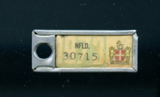 1973 Newfoundland War Amps Key Tag Miniature Licence Plate Cp891
