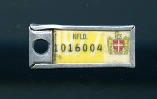 1977 Newfoundland War Amps Key Tag Miniature Licence Plate Cp883