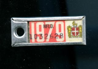 1979 Newfoundland War Amps Key Tag Miniature Licence Plate Cp881