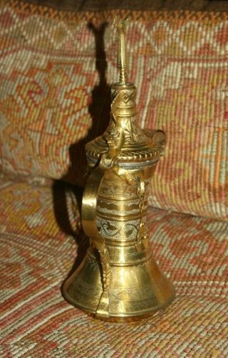 33,  5 cm Brass Dallah islamic art Coffee Pot Bedouin 789 grams NIzwa Art 2