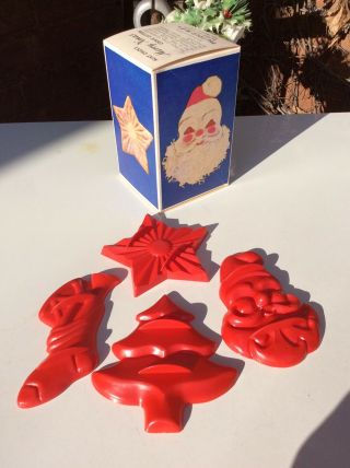 Vintage Aunt Chick’s Merry Xmas Christmas Cookie Cutters Box W/recipes