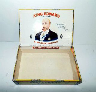 Vintage King Edward The Seventh Mild Tobaccos Invincible Cigar Box,  110 - Empty
