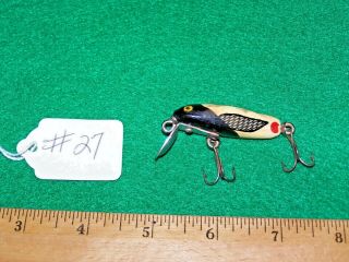 Vintage Wooden Fly Fishing Lure - Grasshopper ? - - Paw Paw ?