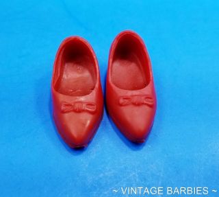 Ideal Tammy Doll Red Rubber Shoes / Heels Minty Japan - Vintage 1960 