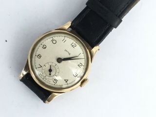 Vintage 9ct Gold Smiths 15 Jewel Wristwatch,  Hallmark 1955